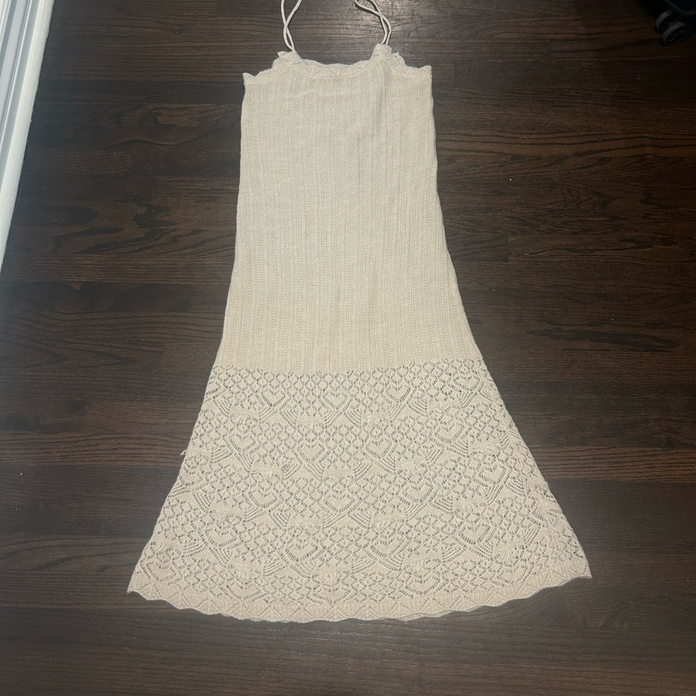 Cream/Tan Knit Zara Dress